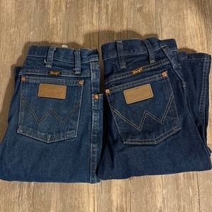 Two pair of Wrangler jeans